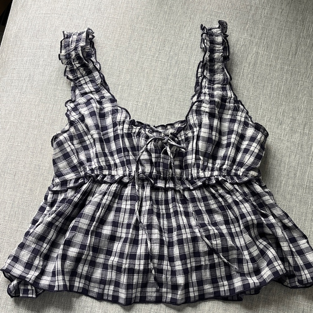 American Eagle Ruched Strap Cropped Tank Top Never Worn
